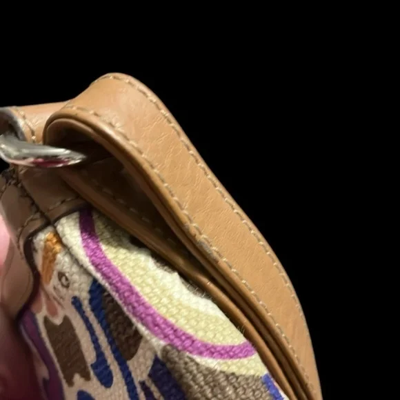 Relic Triple Zip Paisley Print Crossbody Bag with Brown Accents - Picture 6 of 12